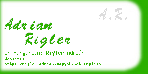adrian rigler business card